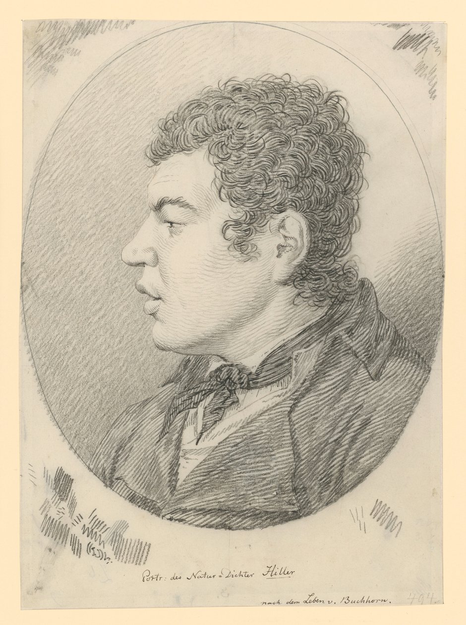 Retrato do poeta Hiller de Ludwig Buchhorn