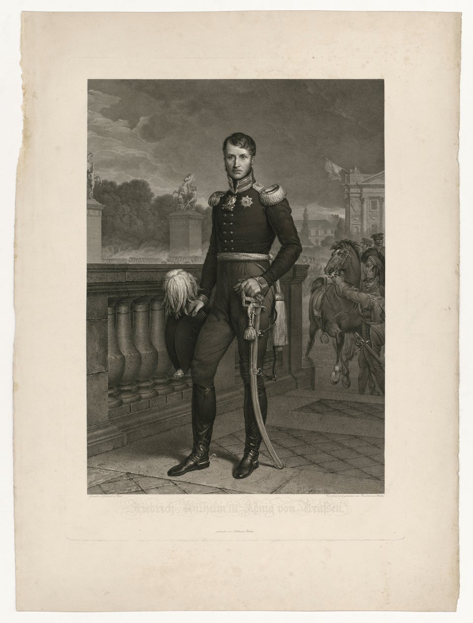 Frederico Guilherme III na Place de la Concorde de Ludwig Buchhorn