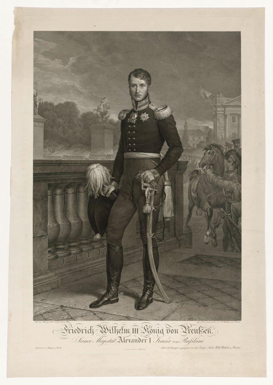 Frederico Guilherme III na Place de la Concorde de Ludwig Buchhorn