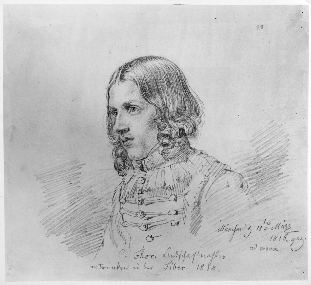Retrato de Carl Philipp Fohr de Ludwig Emil Grimm