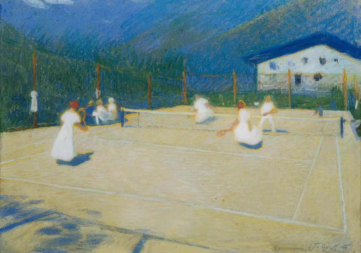 Quadra de ténis em Gossensass de Ludwig Ferdinand Graf