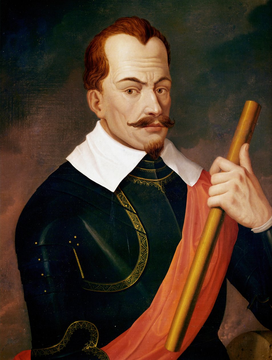 Albrecht Wallenstein, duque de Friedland, marechal de campo imperial durante a Guerra dos Trinta Anos, assassinado pelos seus próprios oficiais em 1634 em Eger ... (pintura sobre tela) de Ludwig Ferdinand Schnorr von Carolsfeld