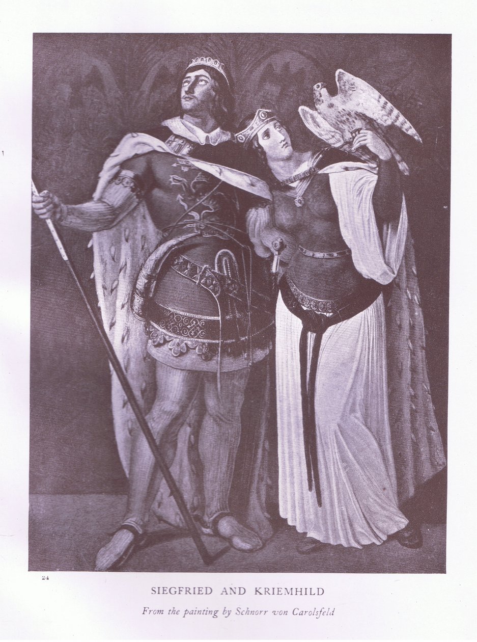 Siefried e Kriemhild, década de 1920 de Ludwig Ferdinand Schnorr von Carolsfeld