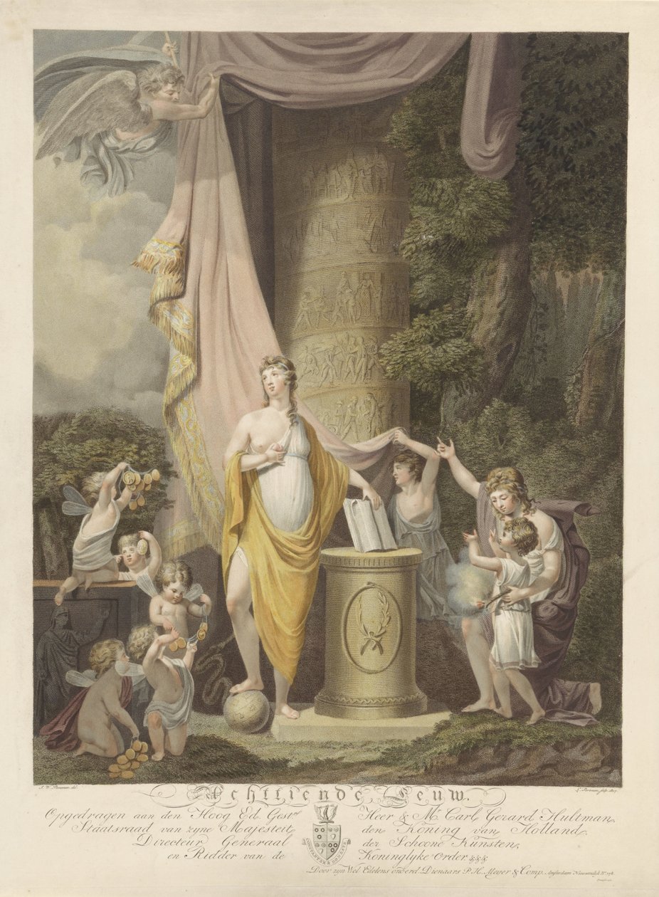 Alegoria do século XVIII passado Século XVIII (título no objeto) de Ludwig Gottlieb Portman