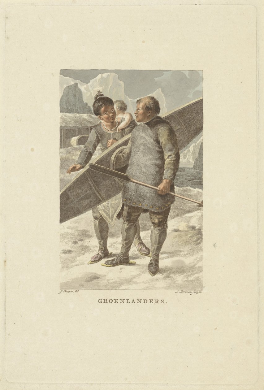 Habitantes da Gronelândia
Gronelandeses (título sobre o objecto) de Ludwig Gottlieb Portman