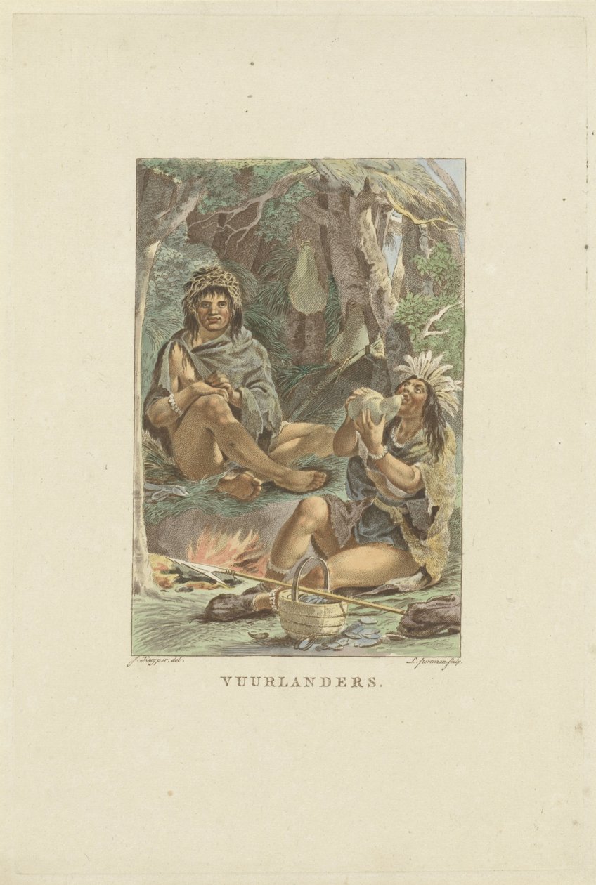 Habitantes de Tierra del Fuego
Tierrails (título sobre o objecto) de Ludwig Gottlieb Portman