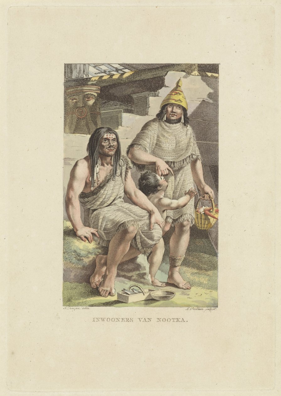 Habitantes da ilha de Nootka
Habitantes de Nootka (título sobre o objecto) de Ludwig Gottlieb Portman