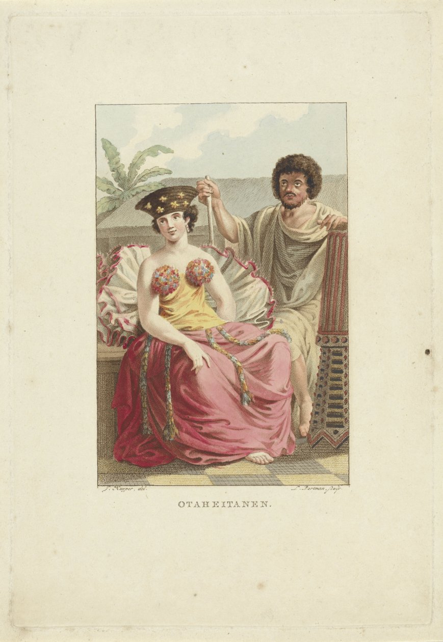 Habitantes da ilha de Otaheite (Tahiti)
Otaheitans (título sobre o objecto) de Ludwig Gottlieb Portman