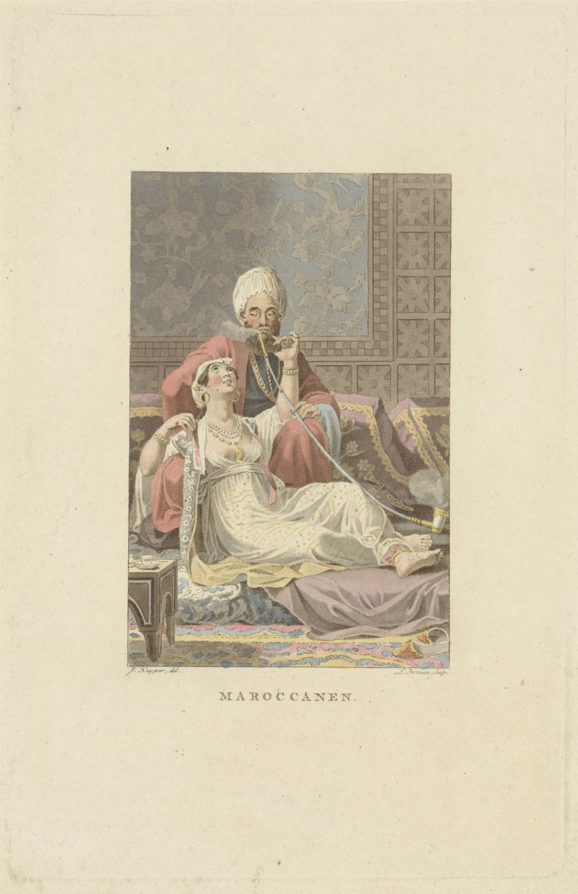 Casal marroquino em casa de chá
Maroccans (título sobre o objecto) de Ludwig Gottlieb Portman