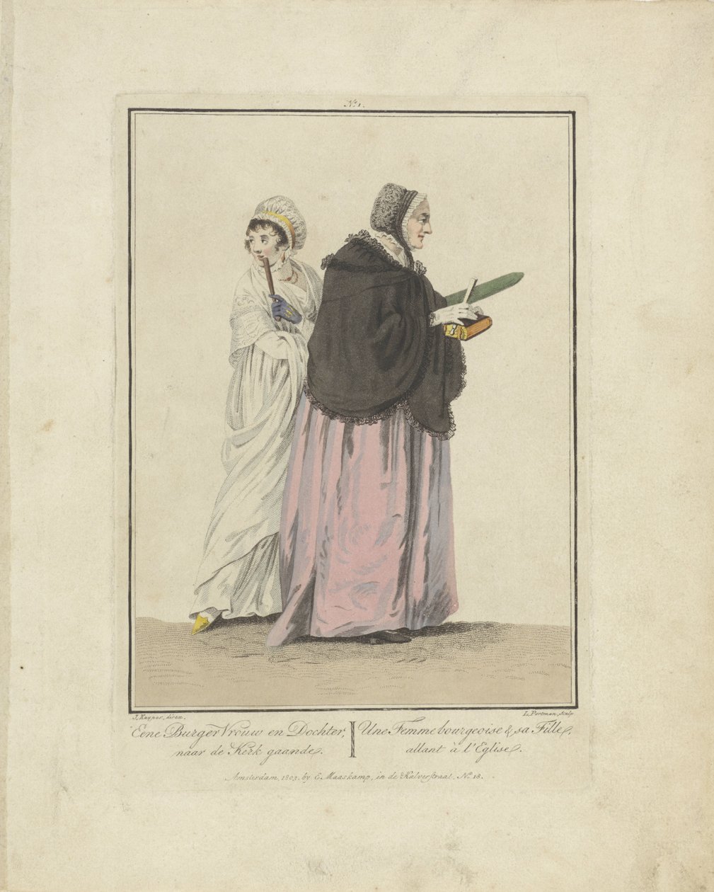 Mãe e filha vão à igreja
A Bourgeois Woman and Daughter; going to Church / Une Femme bourgeoise & sa Fille, allant à l