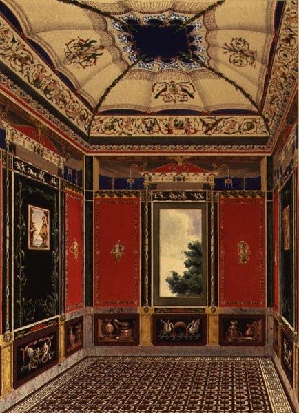 O Quarto Pompeu pintado por Augustine Aglio (1777-1857) de 