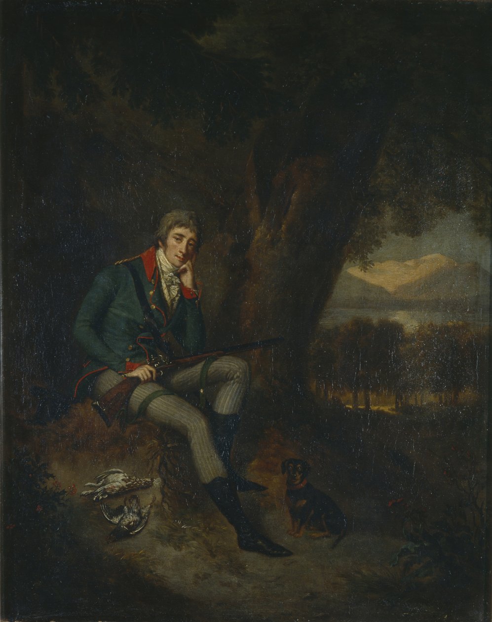 Retrato do Conde Nikita Petrovich Panin 1770-1837 em Vestido de Caça de Ludwig Guttenbrunn
