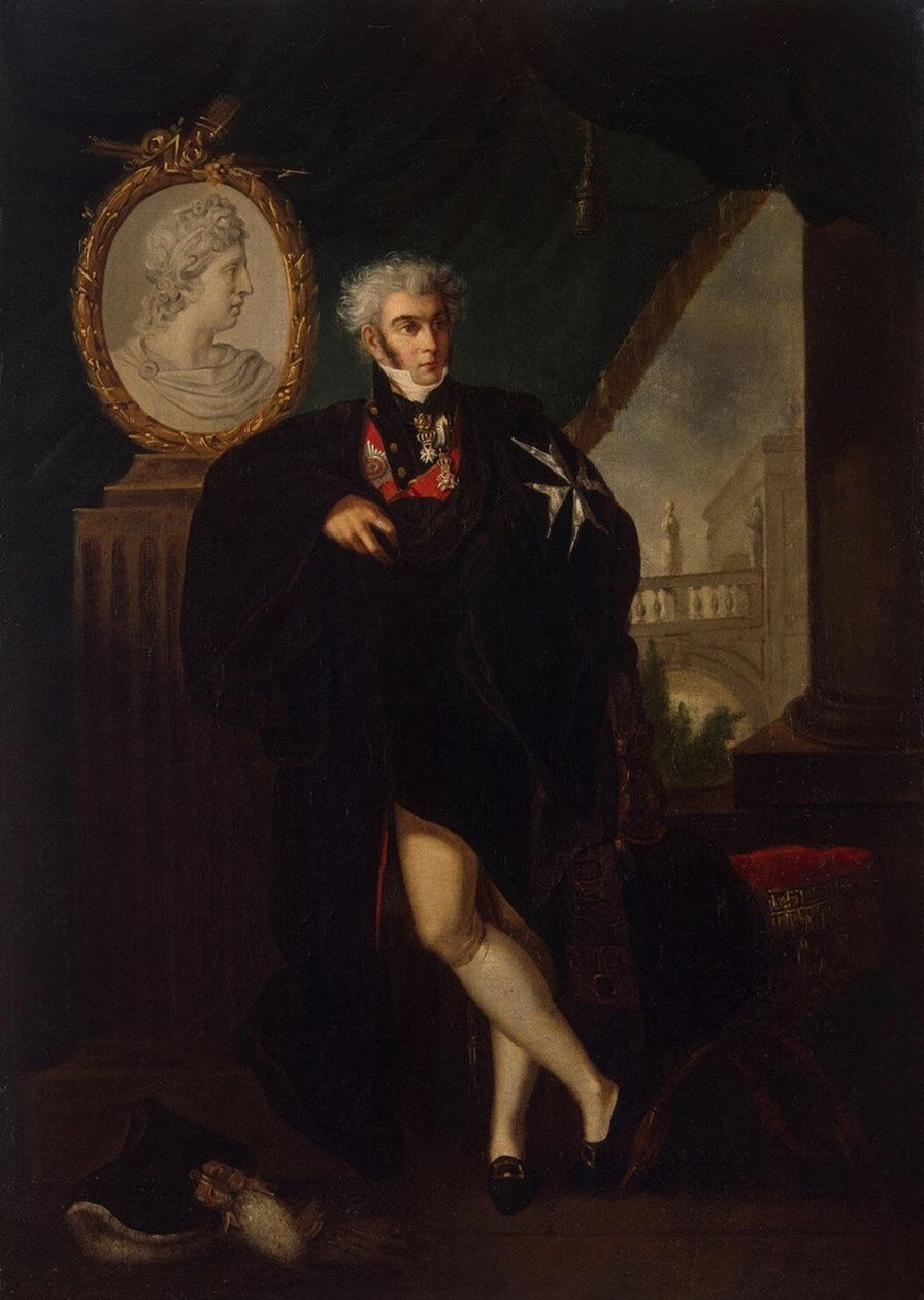 Retrato de Dmitry Lvovich Naryshkin 1758-1838, início do século XIX. de Ludwig Guttenbrunn