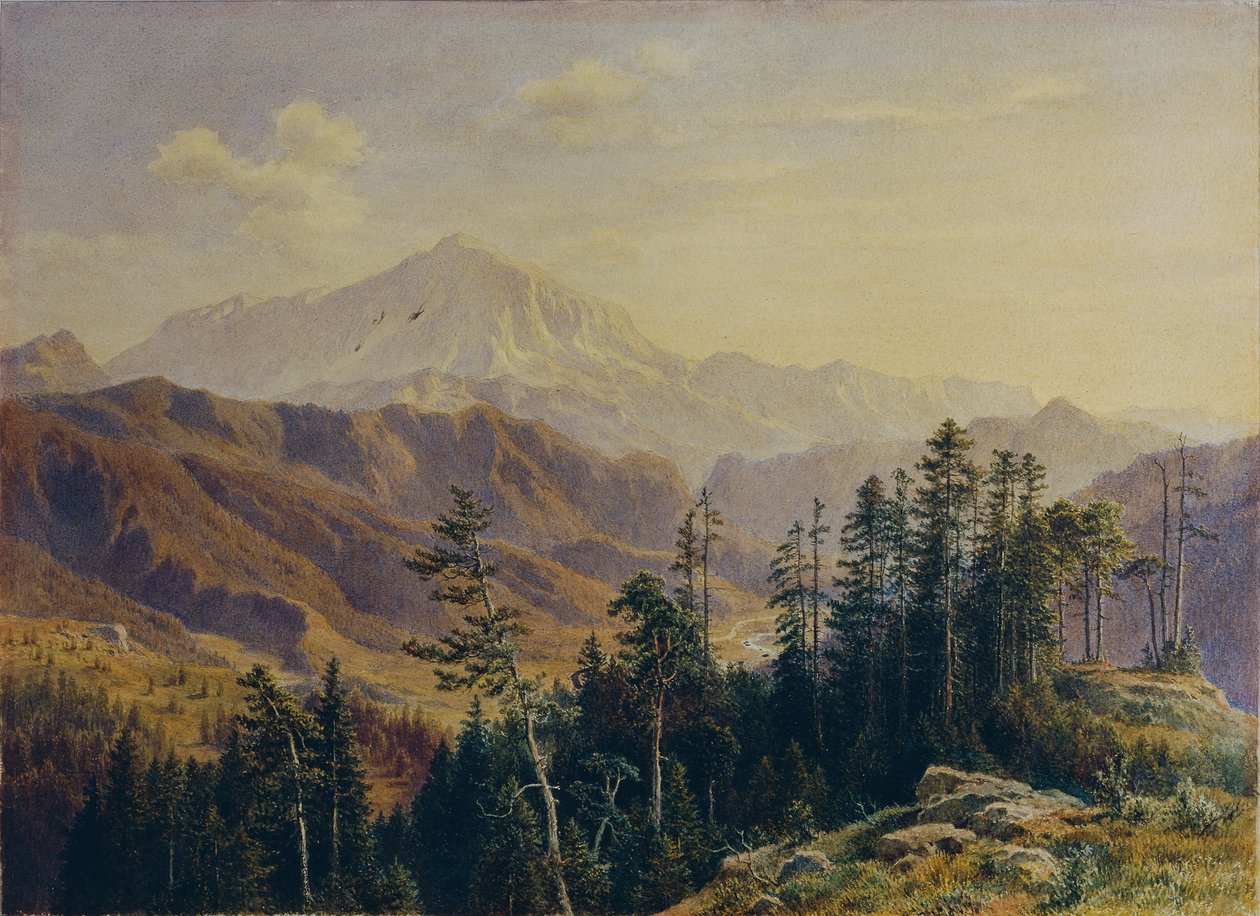 O Schneeberg na Baixa Áustria visto de Gutenstein de Ludwig Halauska