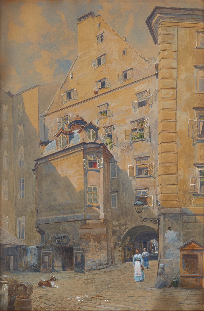 O Dreifaltigkeitshof em Viena de Ludwig Hans Fischer