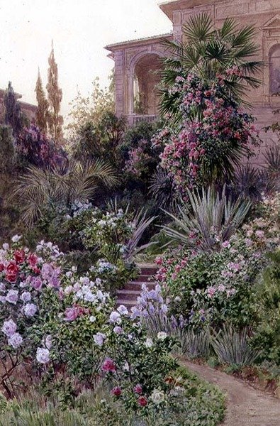 O Jardim de uma Villa Italiana de Ludwig Hans Fischer