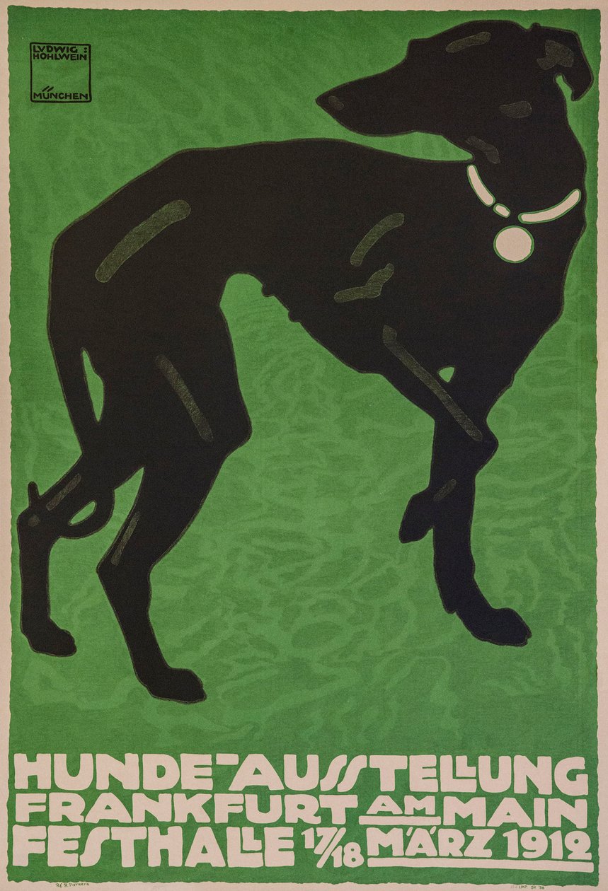 Exposição de cães, 1912. de Ludwig Hohlwein