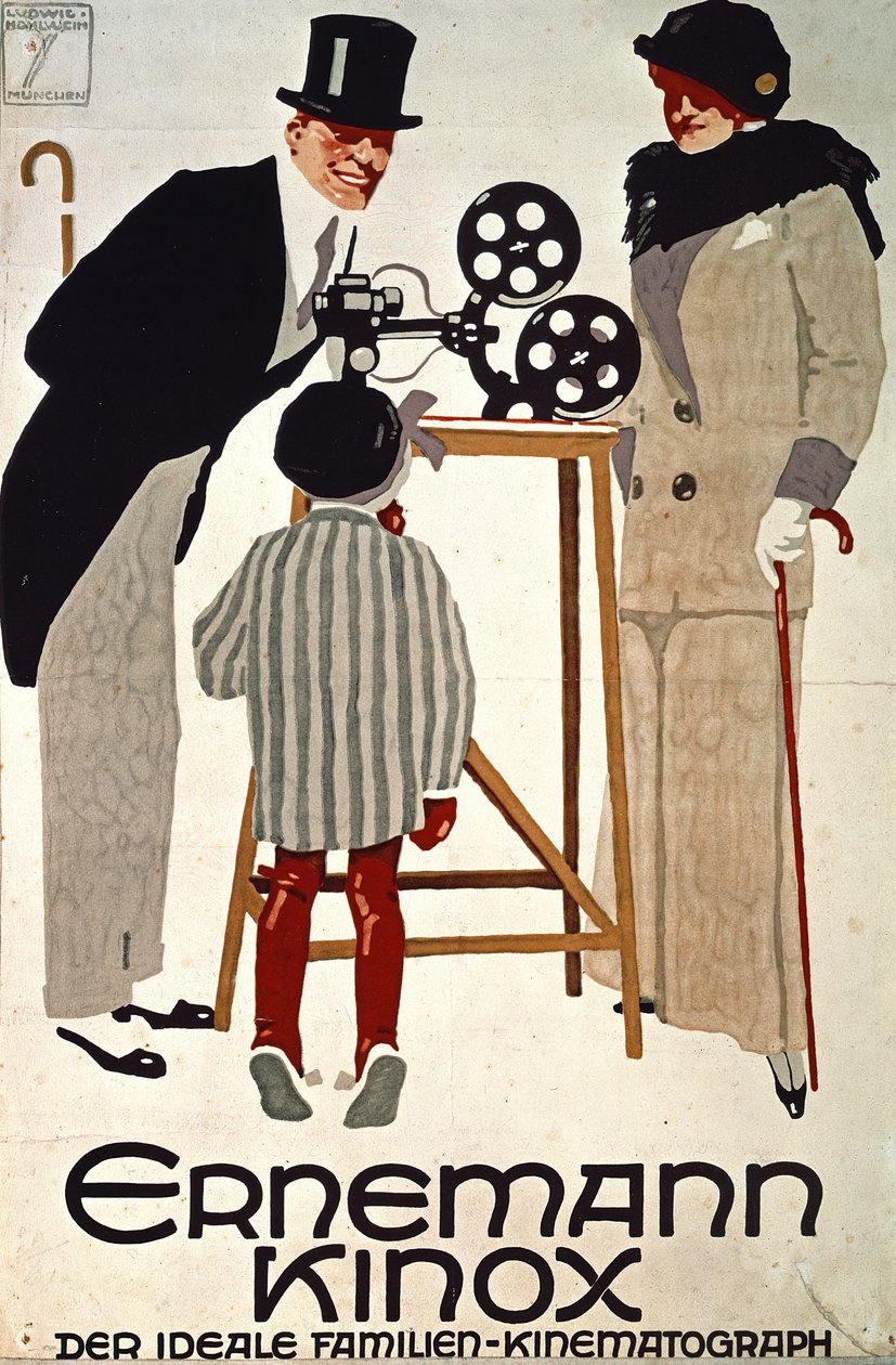 Ernemann Kinox, Der Ideal Familien Kinematograph (O Cine-Câmera Ideal da Família), Alemanha de Ludwig Hohlwein