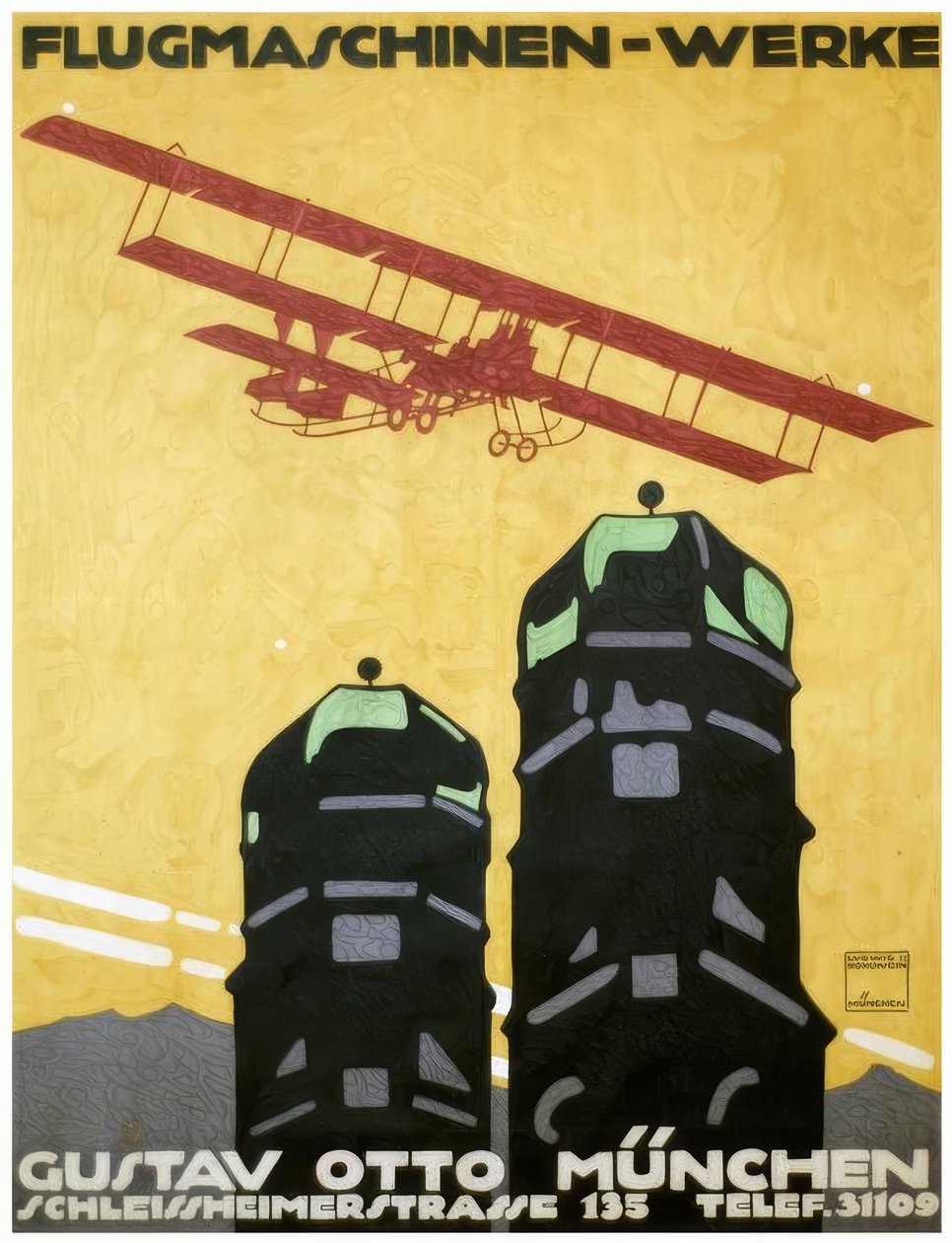 Flying Machines - Works, Gostav Otto Munique de Ludwig Hohlwein
