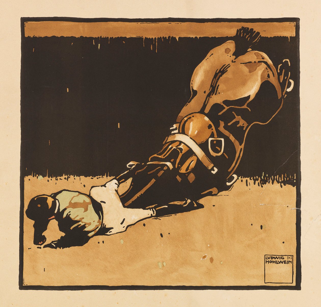Do Portfolio Turf. Doze imagens de corridas de cavalos, 1909. de Ludwig Hohlwein