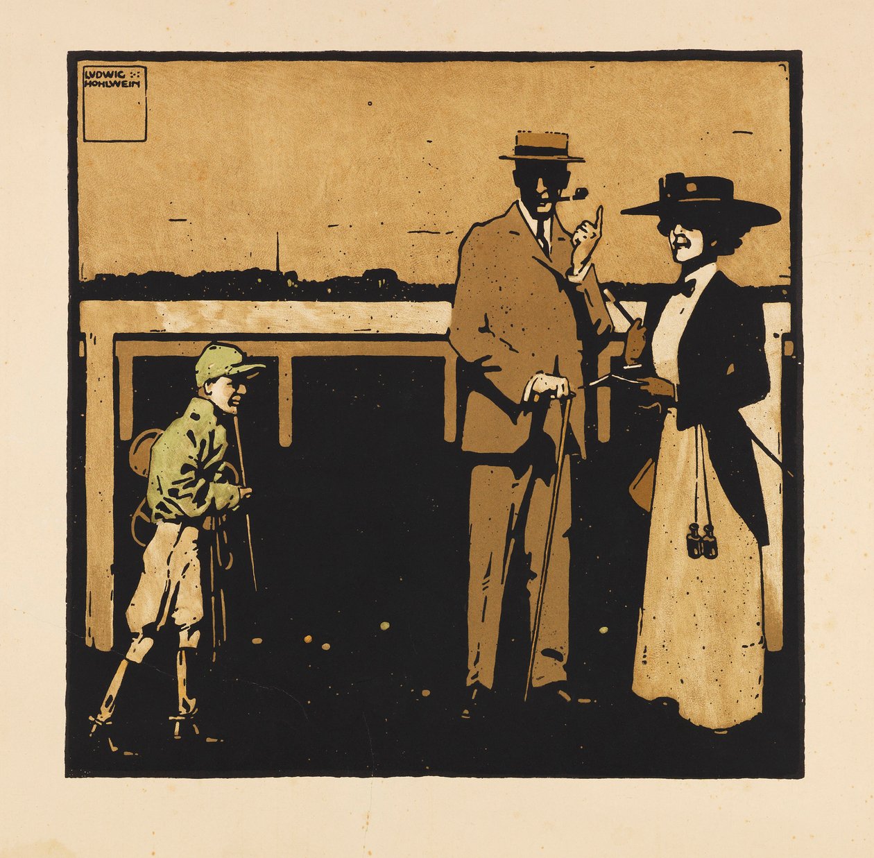 Do Portfolio Turf. Doze imagens de corridas de cavalos, 1909. de Ludwig Hohlwein