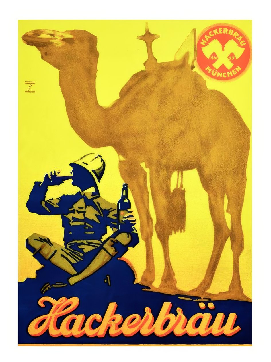 cerveja Hackerbräu de Ludwig Hohlwein