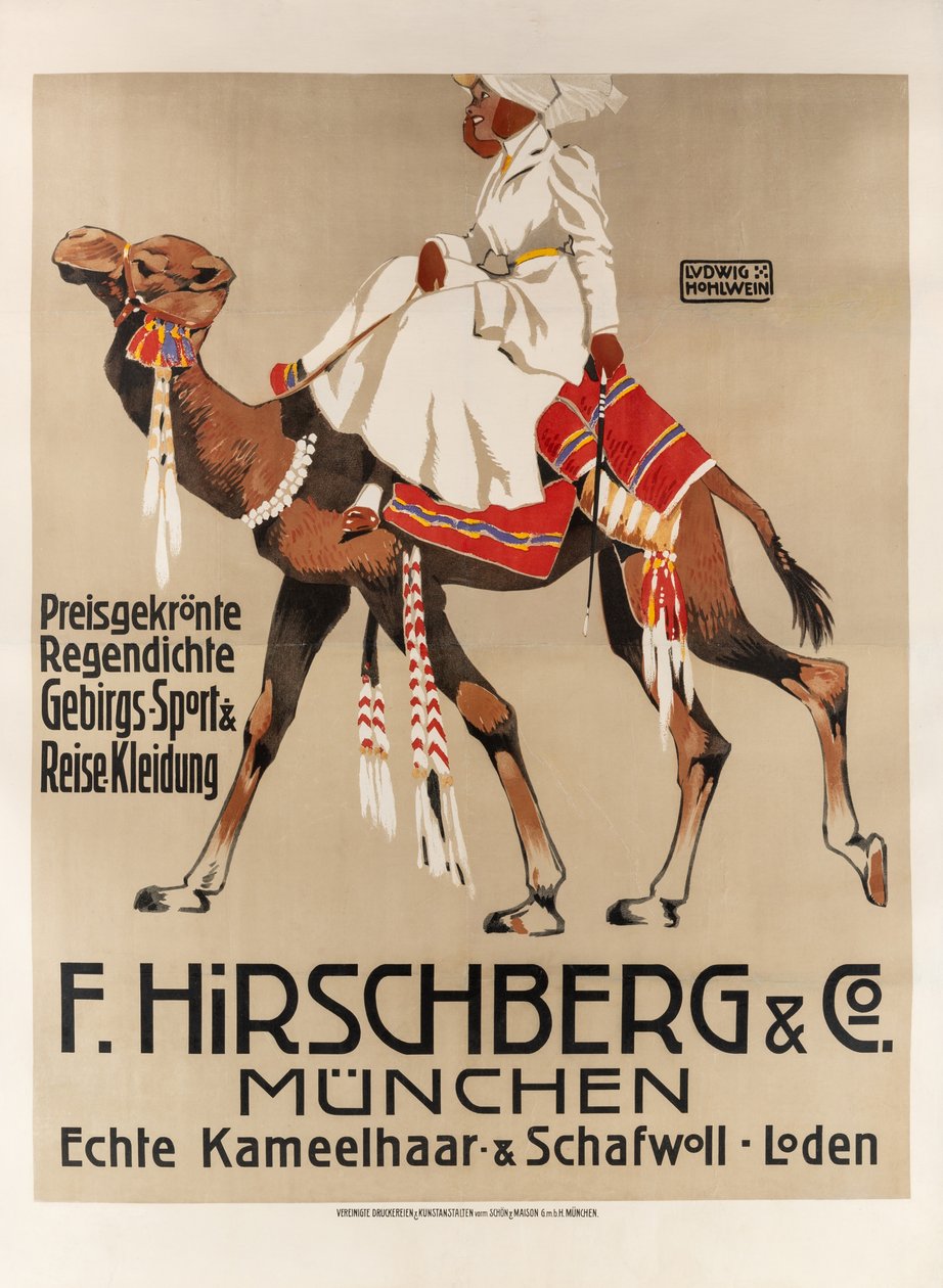 Hirschberg & Co. Roupas esportivas e de viagem, 1907. de Ludwig Hohlwein
