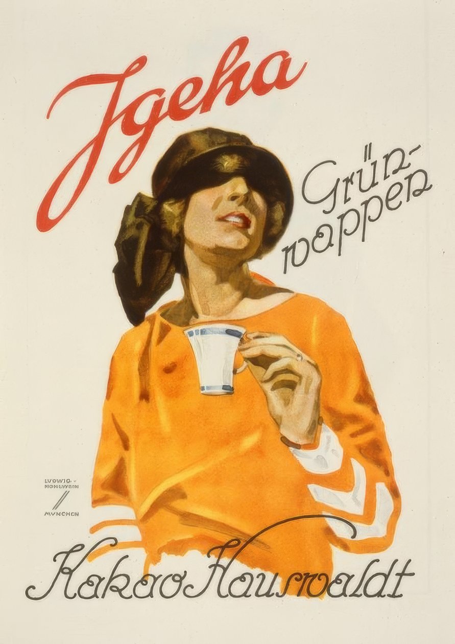 Igeha Green Crest - Cocoa Hauswaldt de Ludwig Hohlwein
