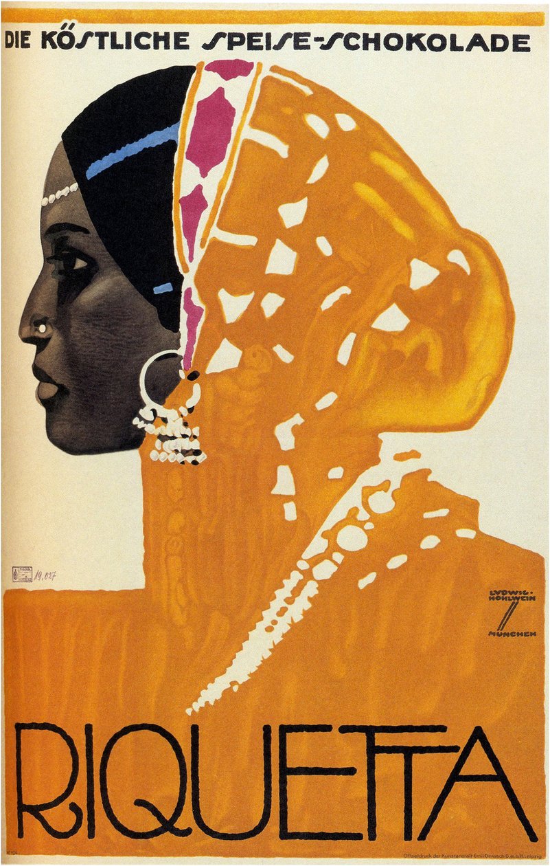 Chocolate Riquetta, 1925 de Ludwig Hohlwein