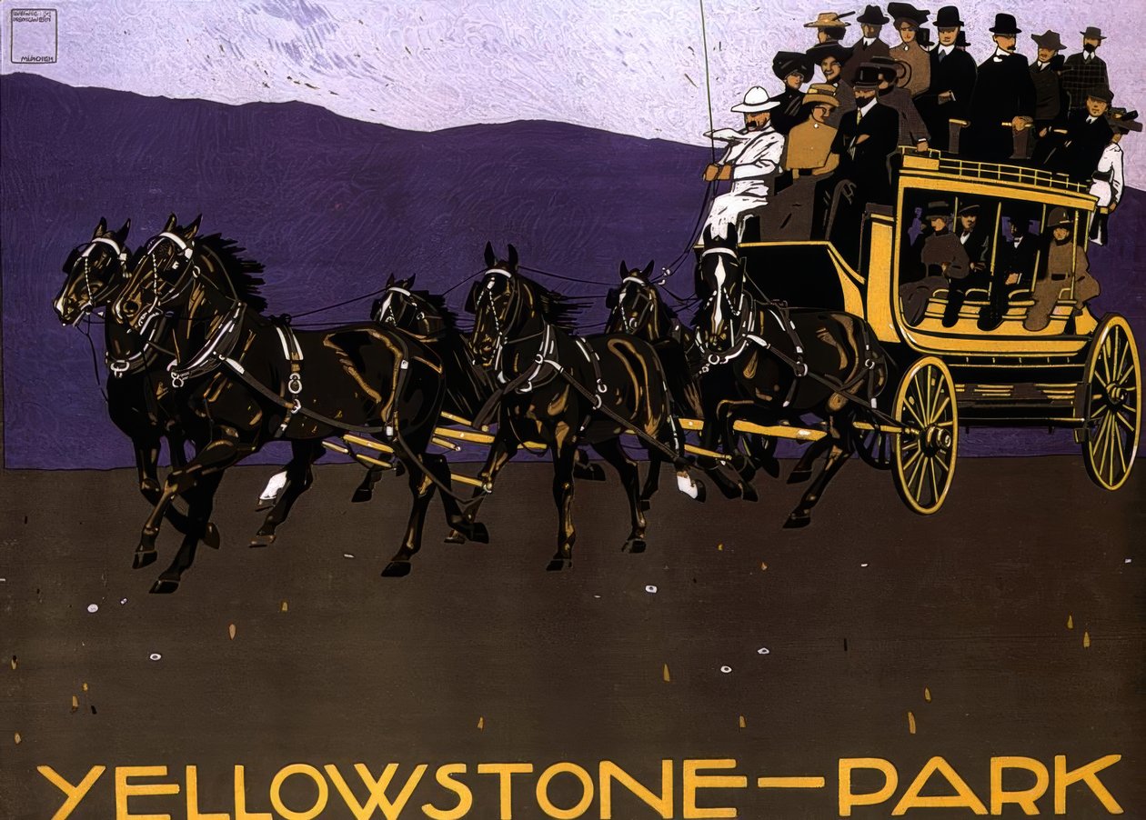 YELLOWSTONE-PARK de Ludwig Hohlwein