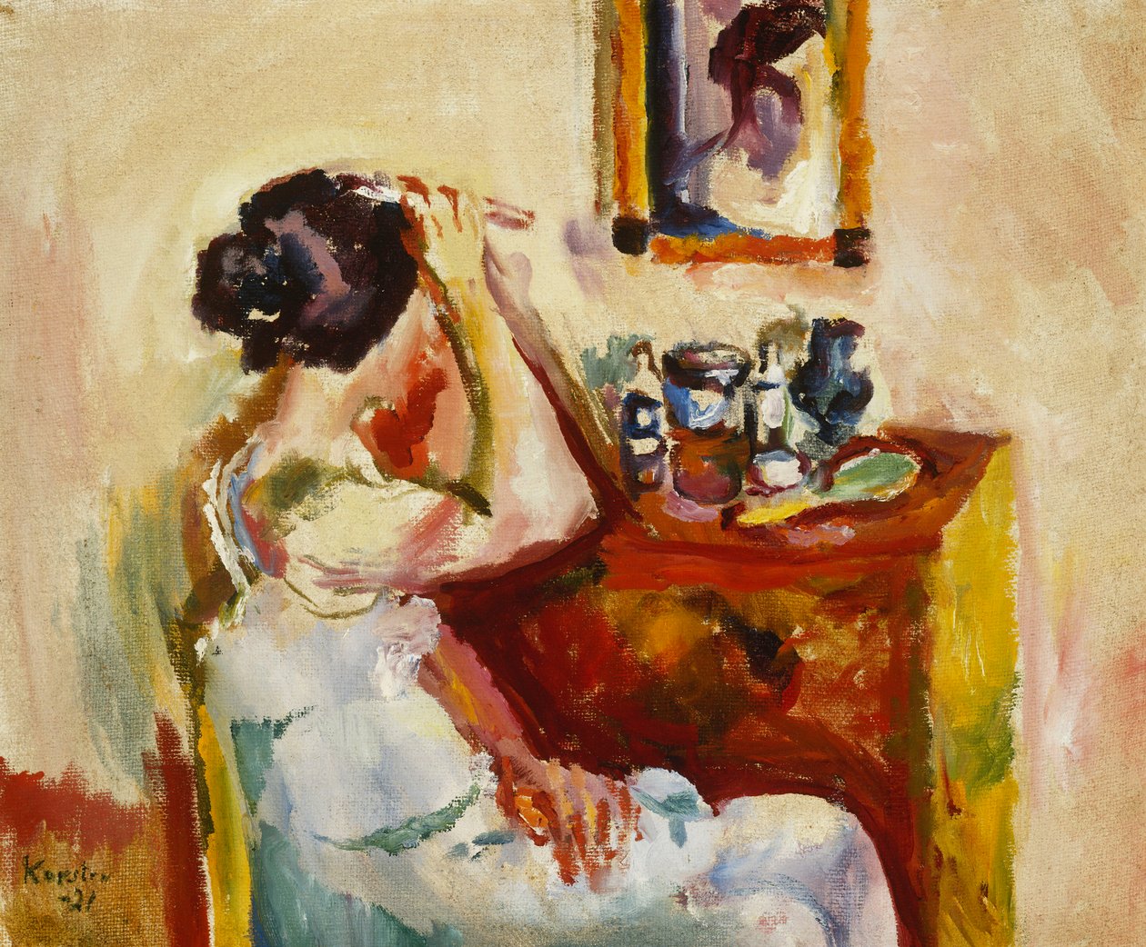 Lavagem matinal; Lavagem da manhã, 1921 de Ludvik Peter Karsten