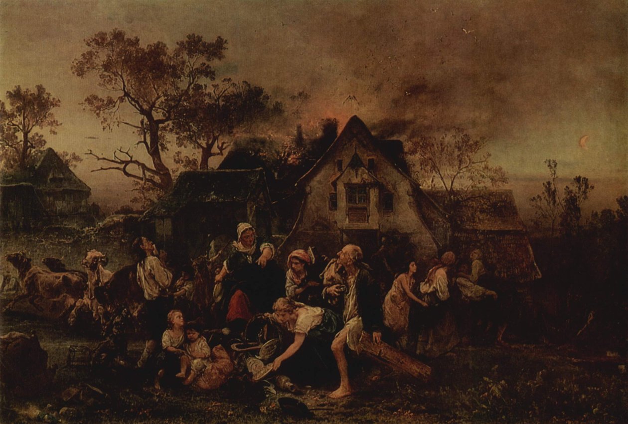 Fogo na aldeia de Ludwig Knaus