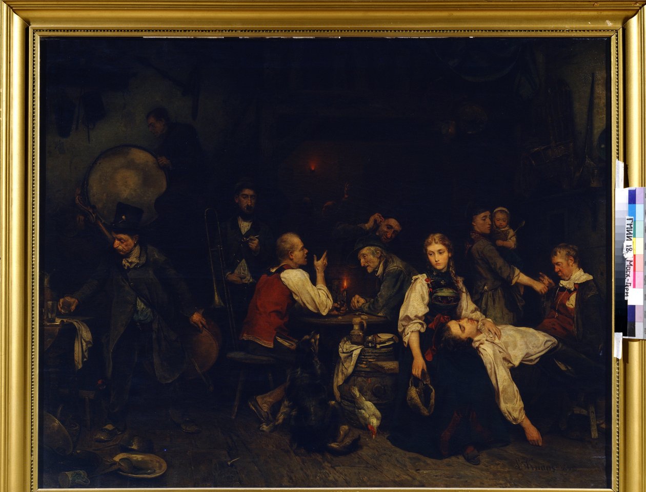 Lendemain de fete (Manhã após a Celebração). Peinture de Ludwig Knaus (1829-1910) de Ludwig Knaus