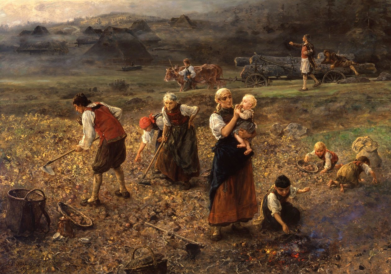 Colheita de batata de Ludwig Knaus