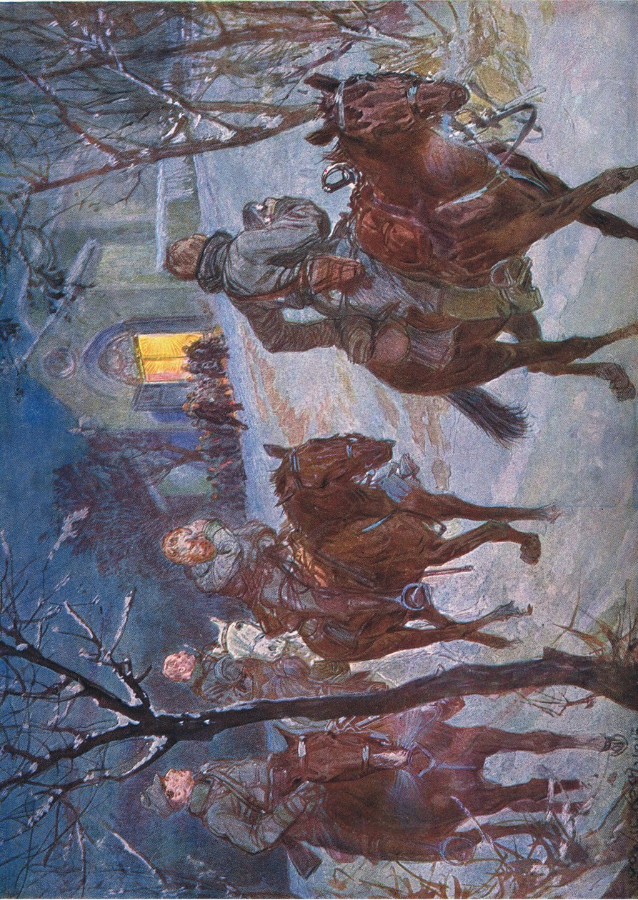 Véspera de Natal, ilustração de Hindenburg publicado por Daterlandischer Derlag CU Weller Berlim, 1922 de Ludwig Koch