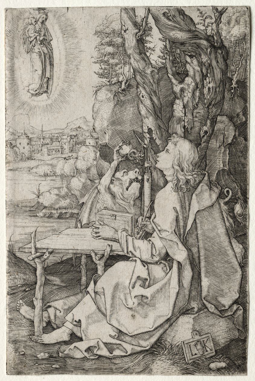 São João na Ilha de Patmos de Ludwig Krug