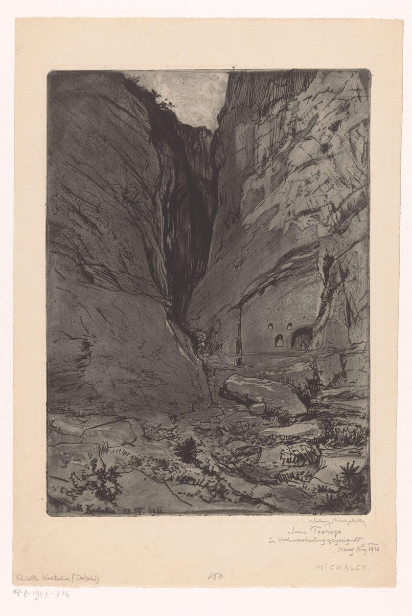 Fonte de Castal em Delphi de Ludwig Michalek