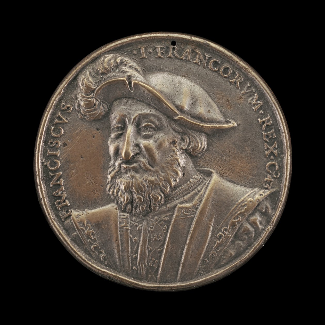 François I, 1494-1547, Rei de França 1515 [anverso], 1537. de Ludwig Neufahrer