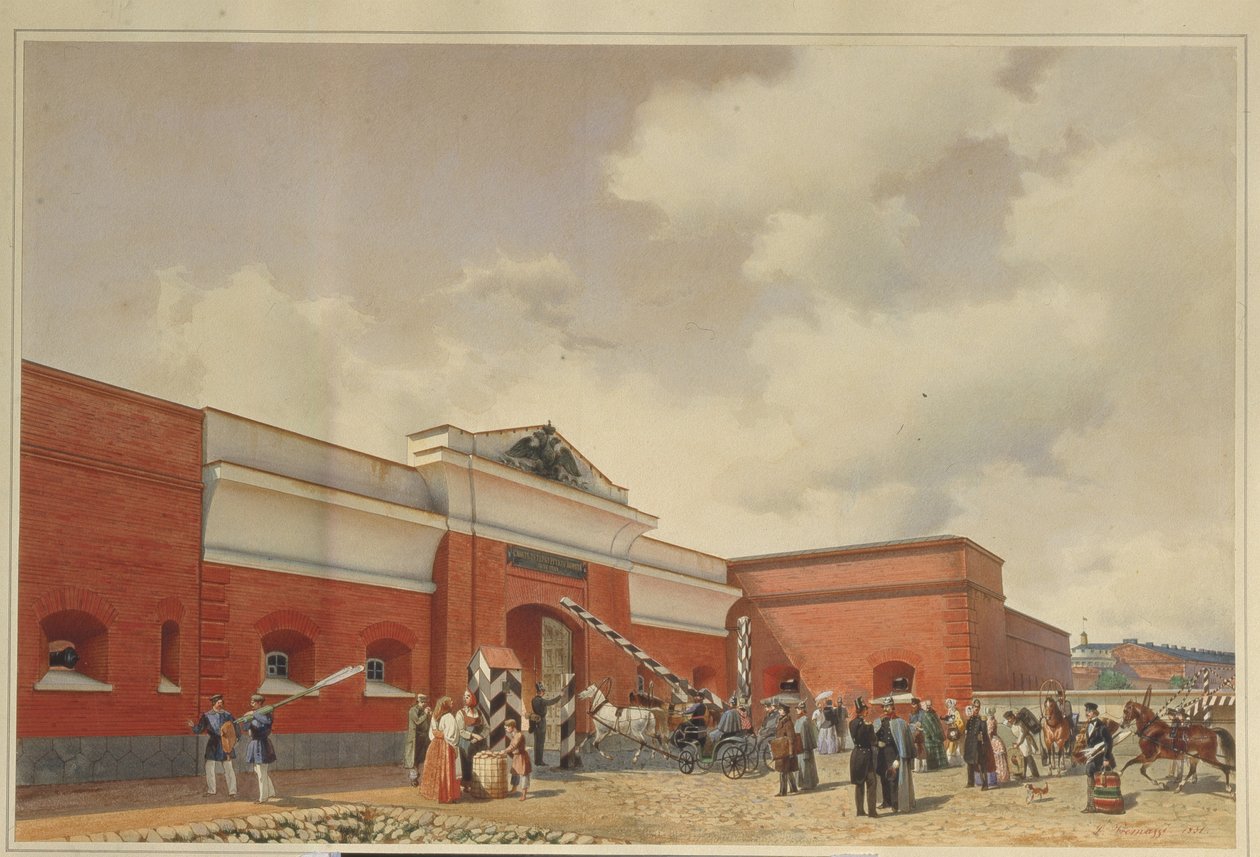 A Fortaleza do Mar de Kronstadt Os Portões de São Petersburgo, 1850 de Ludwig Premazzi