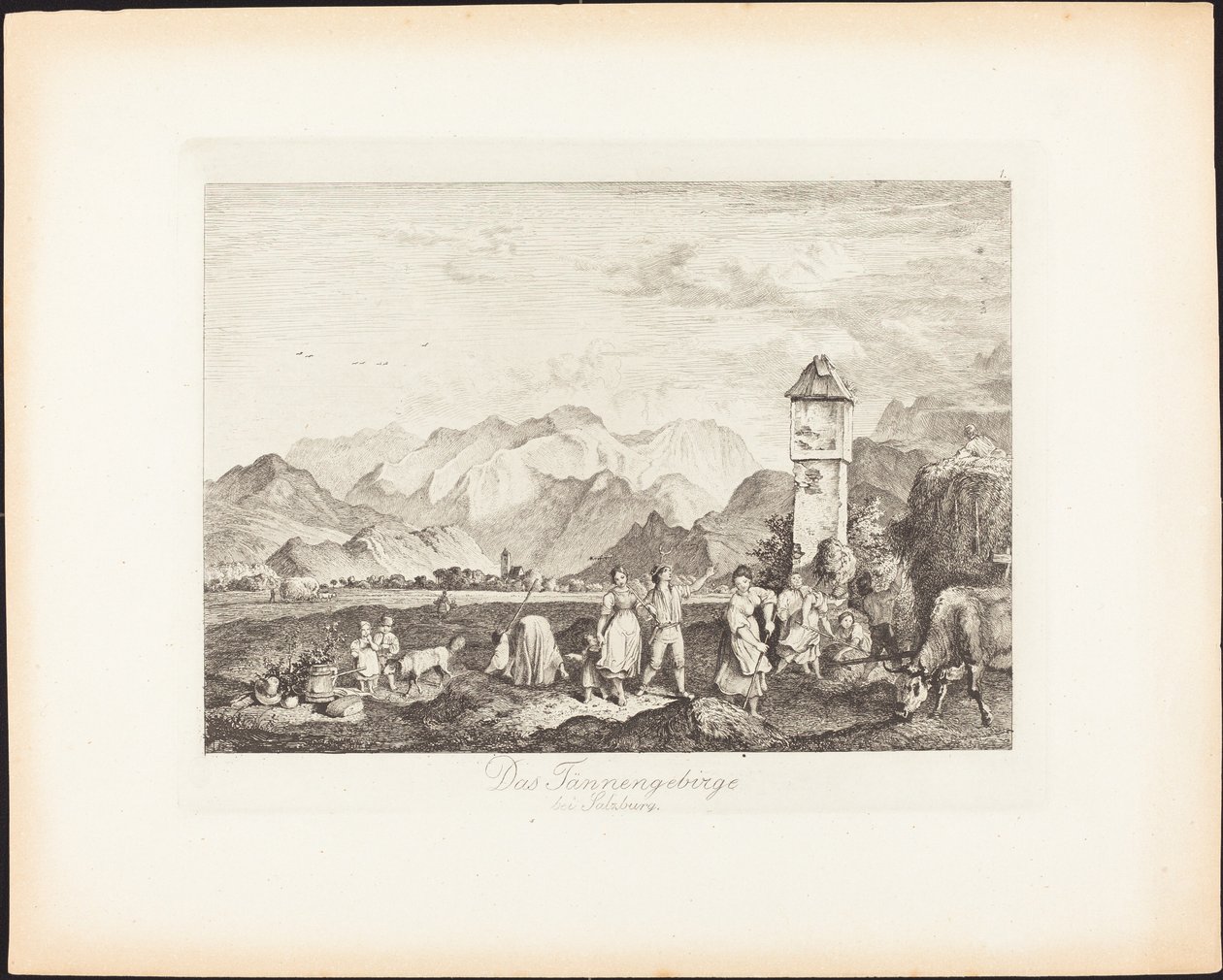 O Tennengebirge perto de Salzburgo de Ludwig Richter