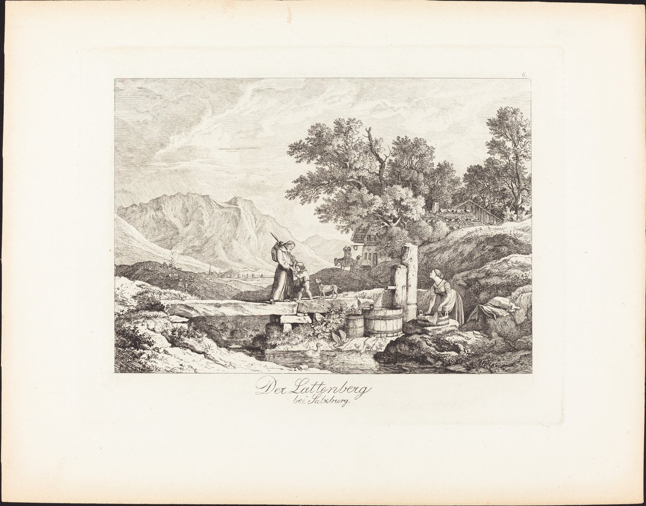 O Lattenberg perto de Salzburgo de Ludwig Richter