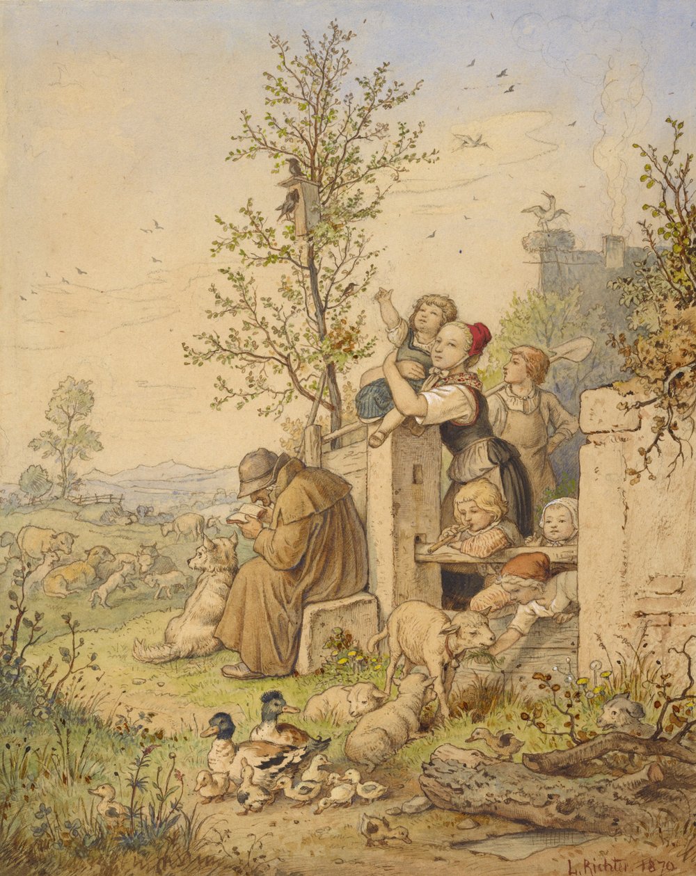 A primavera chegou de Ludwig Richter
