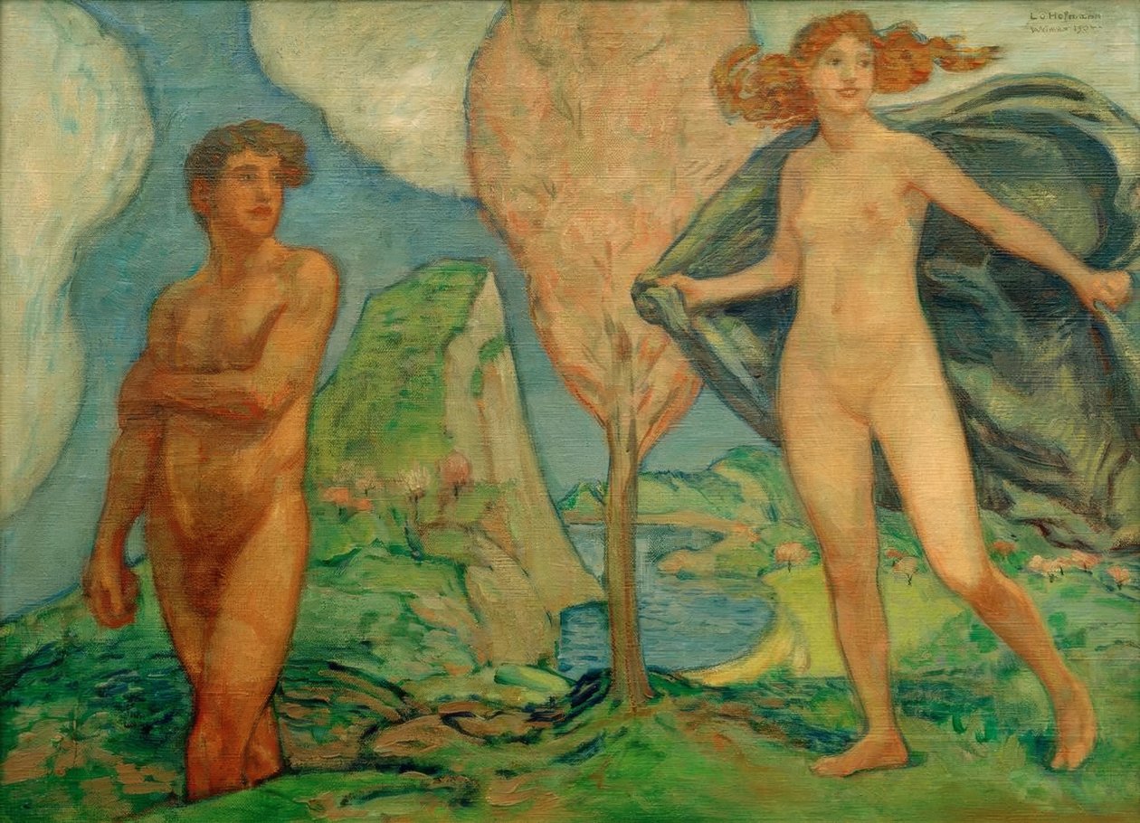 Adão e Eva de Ludwig von Hofmann