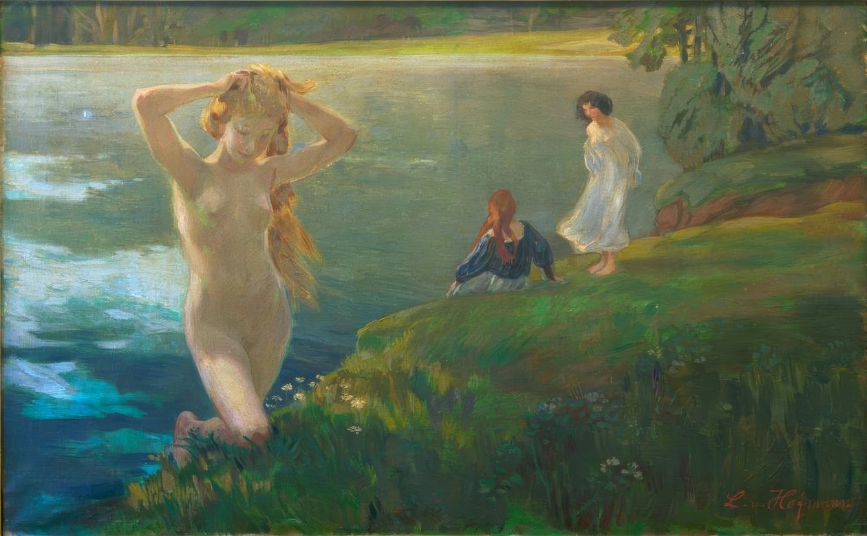 Menina banhista de Ludwig von Hofmann