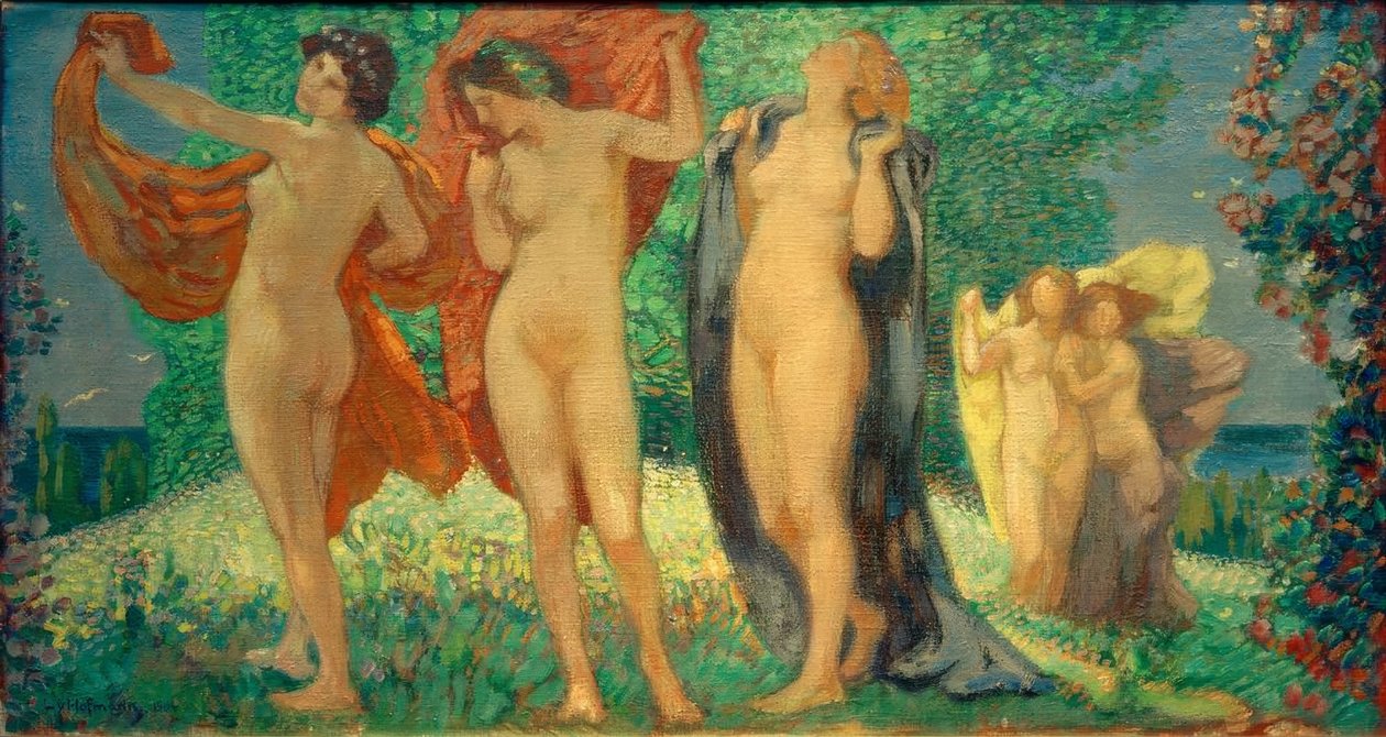 O veredicto de Paris de Ludwig von Hofmann