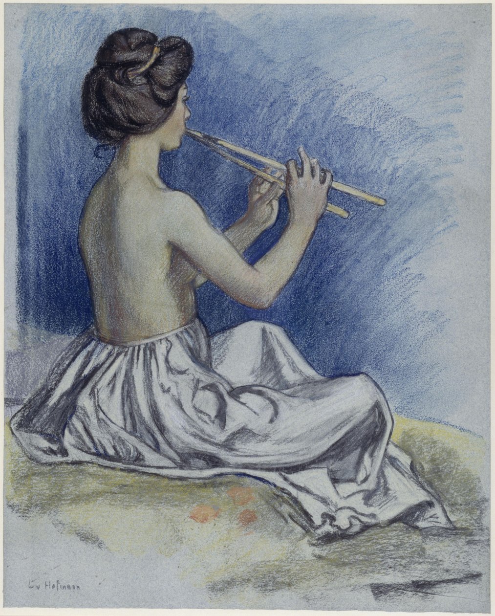 Flautista de Ludwig von Hofmann