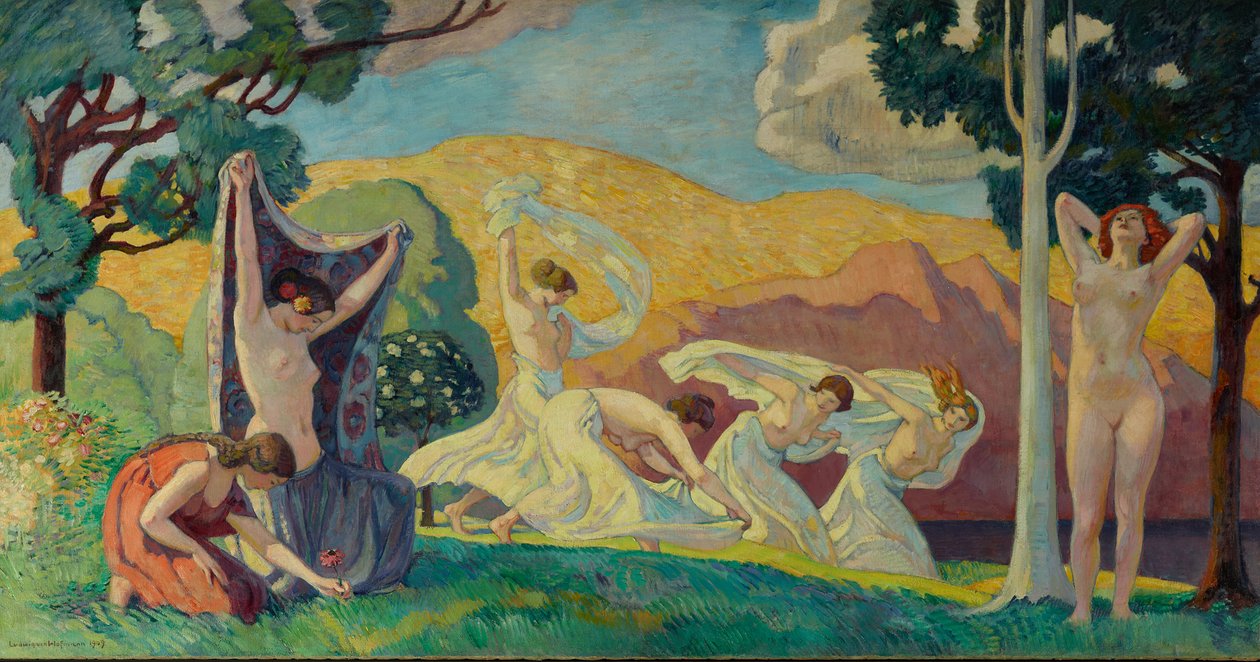Dança da primavera de Ludwig von Hofmann