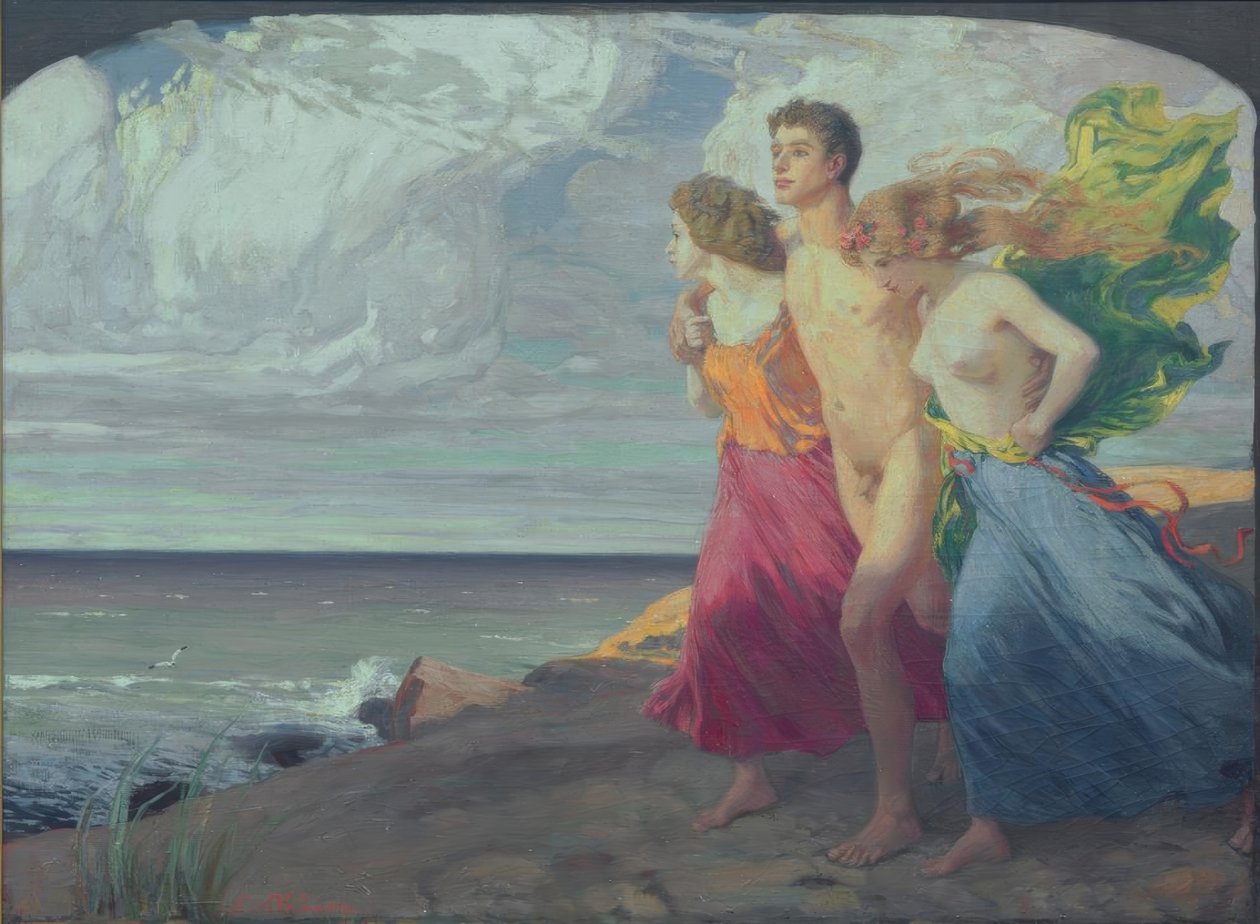 tempestade de primavera de Ludwig von Hofmann