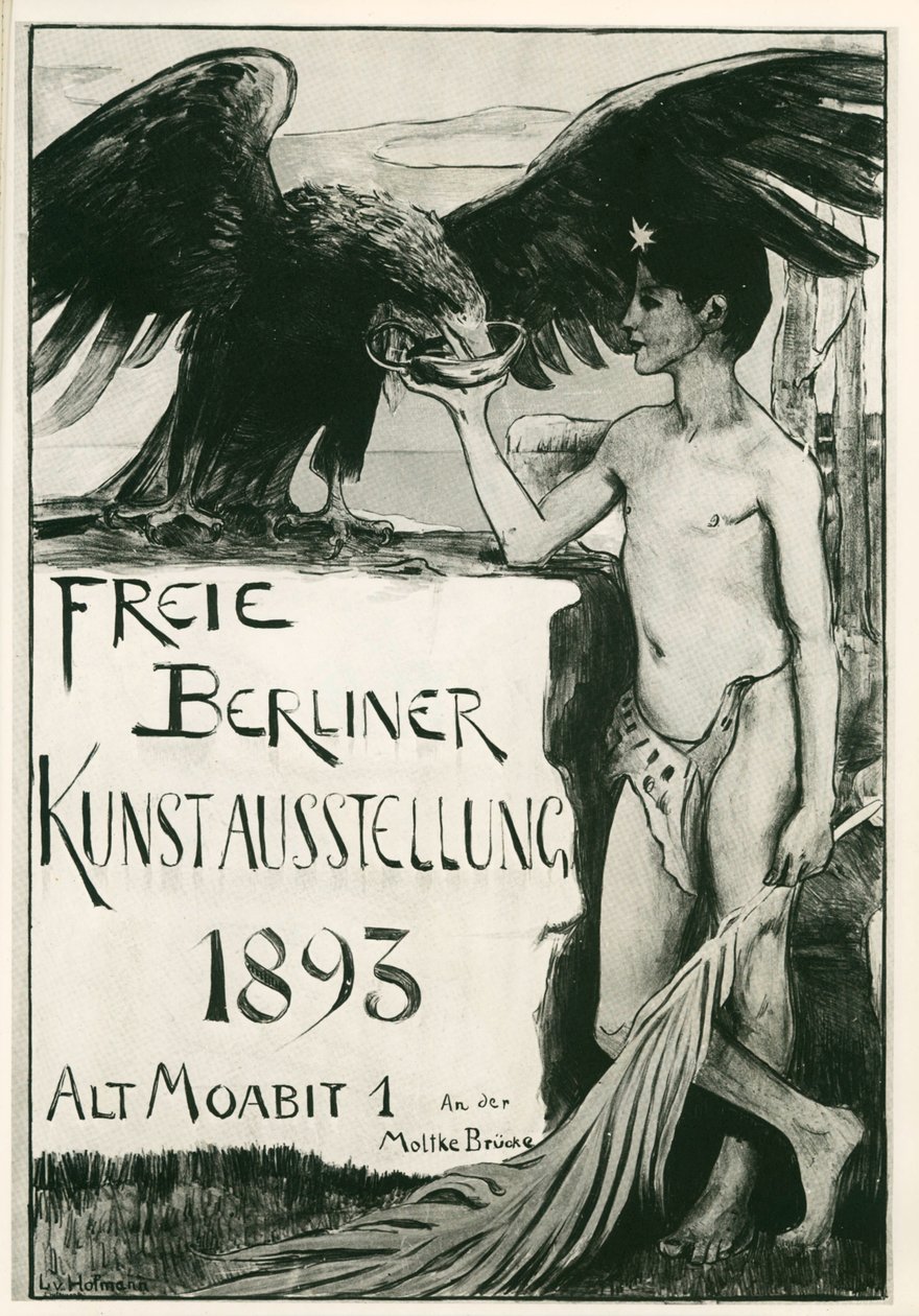 Ludwig von Hofmann: Exposição de arte gratuita em Berlim ... (litografia) de Ludwig von Hofmann