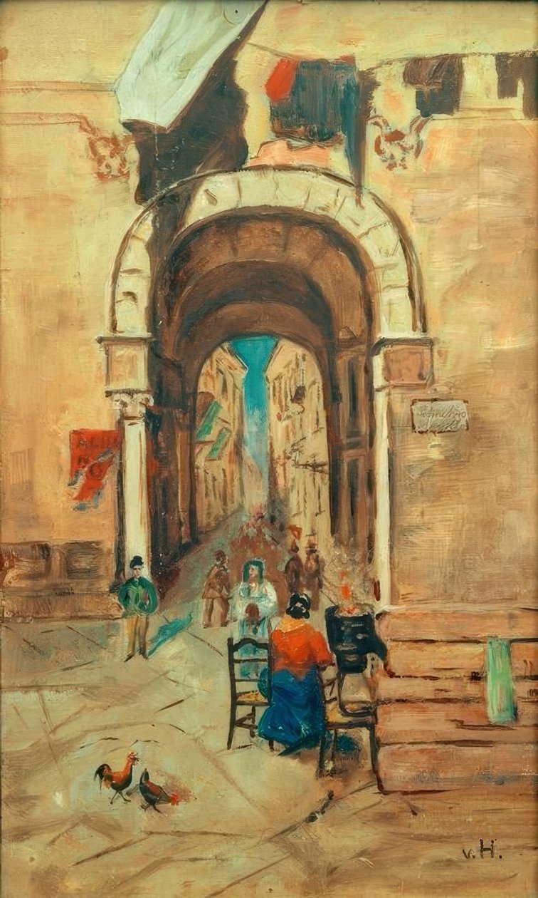 Nápoles - peça da oportunidade de Ludwig von Hofmann